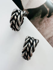Vintage YSL Earrings made in France Yves Saint Laurent Clip-on rive gauche , Gift for Her,  Vintage Jewelry Earrings , modernist earrings