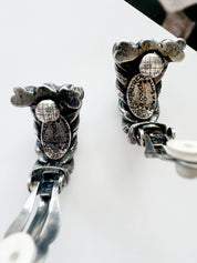 Vintage YSL Earrings made in France Yves Saint Laurent Clip-on rive gauche , Gift for Her,  Vintage Jewelry Earrings , modernist earrings