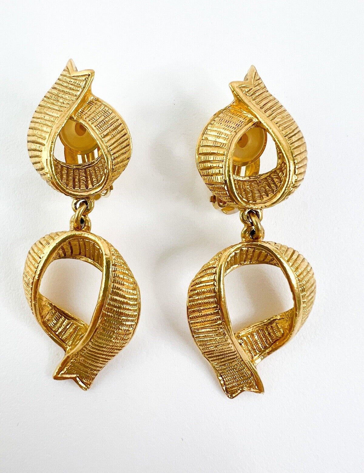 Vintage YSL Yves Saint Laurent Earrings, Vintage Earrings, Dangle Earrings, Hoop Earrings, Bridal jewelry, Jewelry for Women Gold