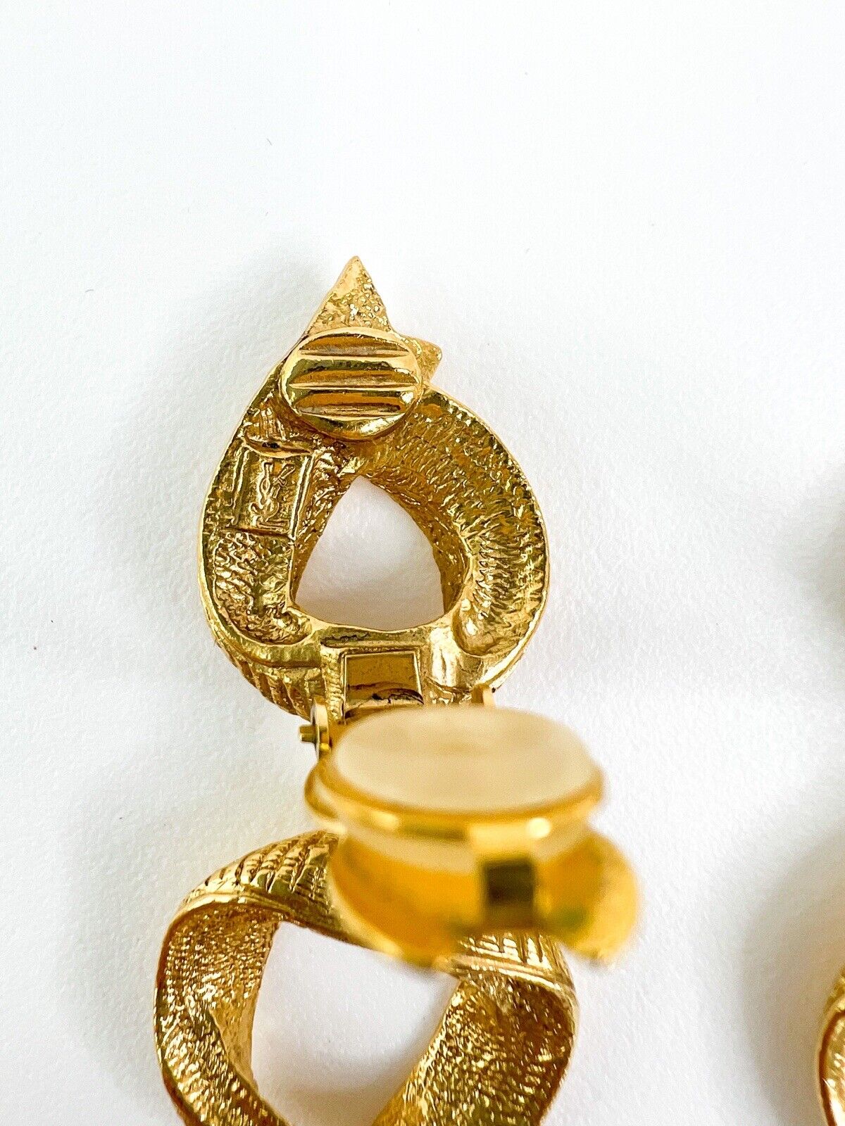 Vintage YSL Yves Saint Laurent Earrings, Vintage Earrings, Dangle Earrings, Hoop Earrings, Bridal jewelry, Jewelry for Women Gold