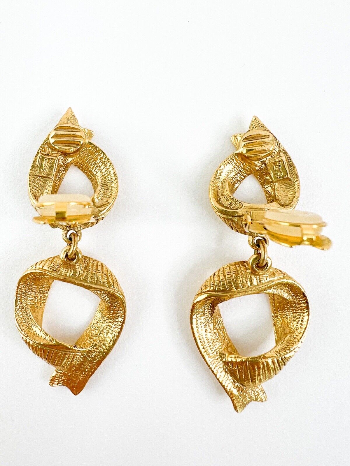 Vintage YSL Yves Saint Laurent Earrings, Vintage Earrings, Dangle Earrings, Hoop Earrings, Bridal jewelry, Jewelry for Women Gold