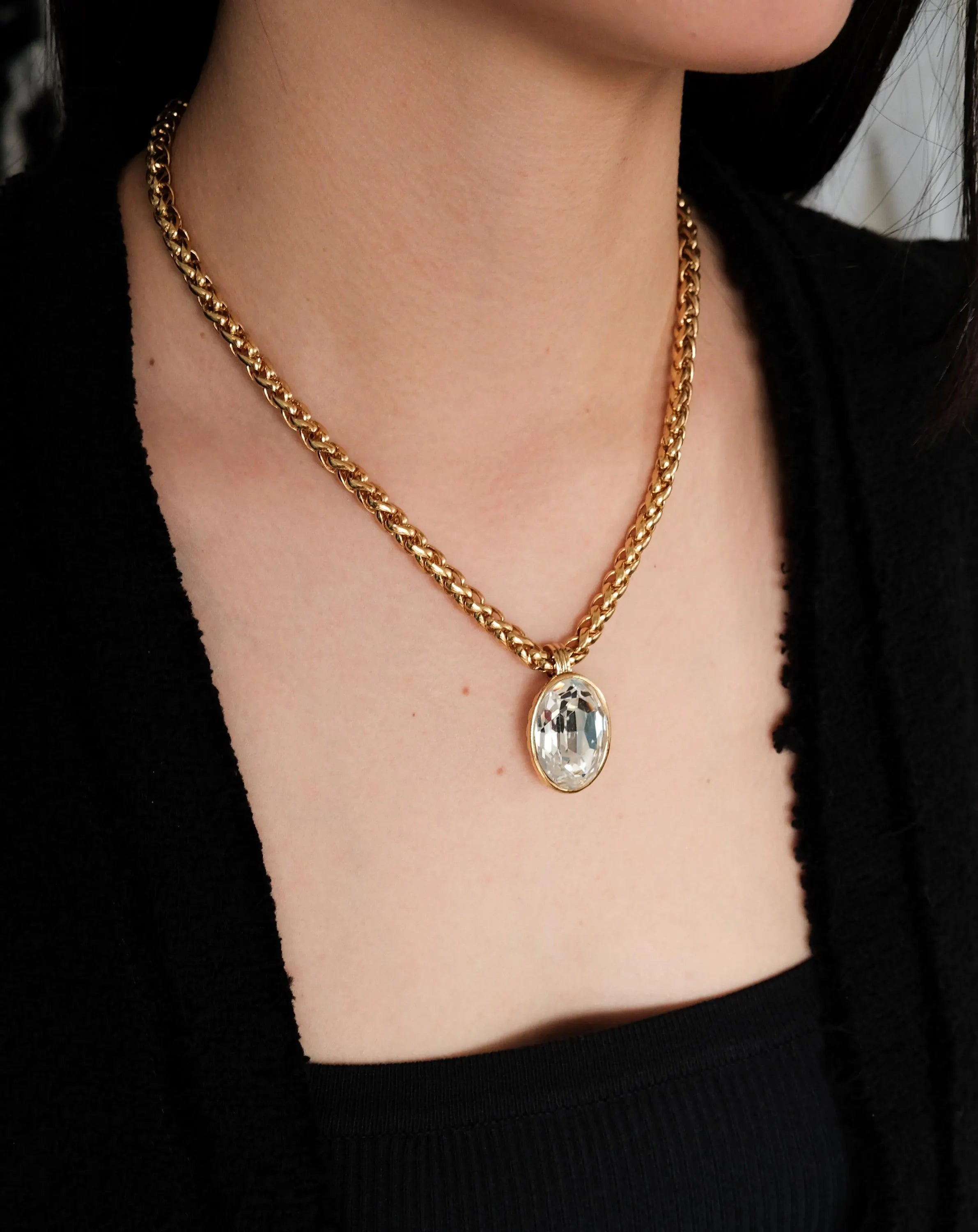 Vintage YSL Necklace, Yves Saint Laurent Necklace Vintage , Gift for her, Necklace Gold, Playful Necklace, Gift For Her, pendant necklace
