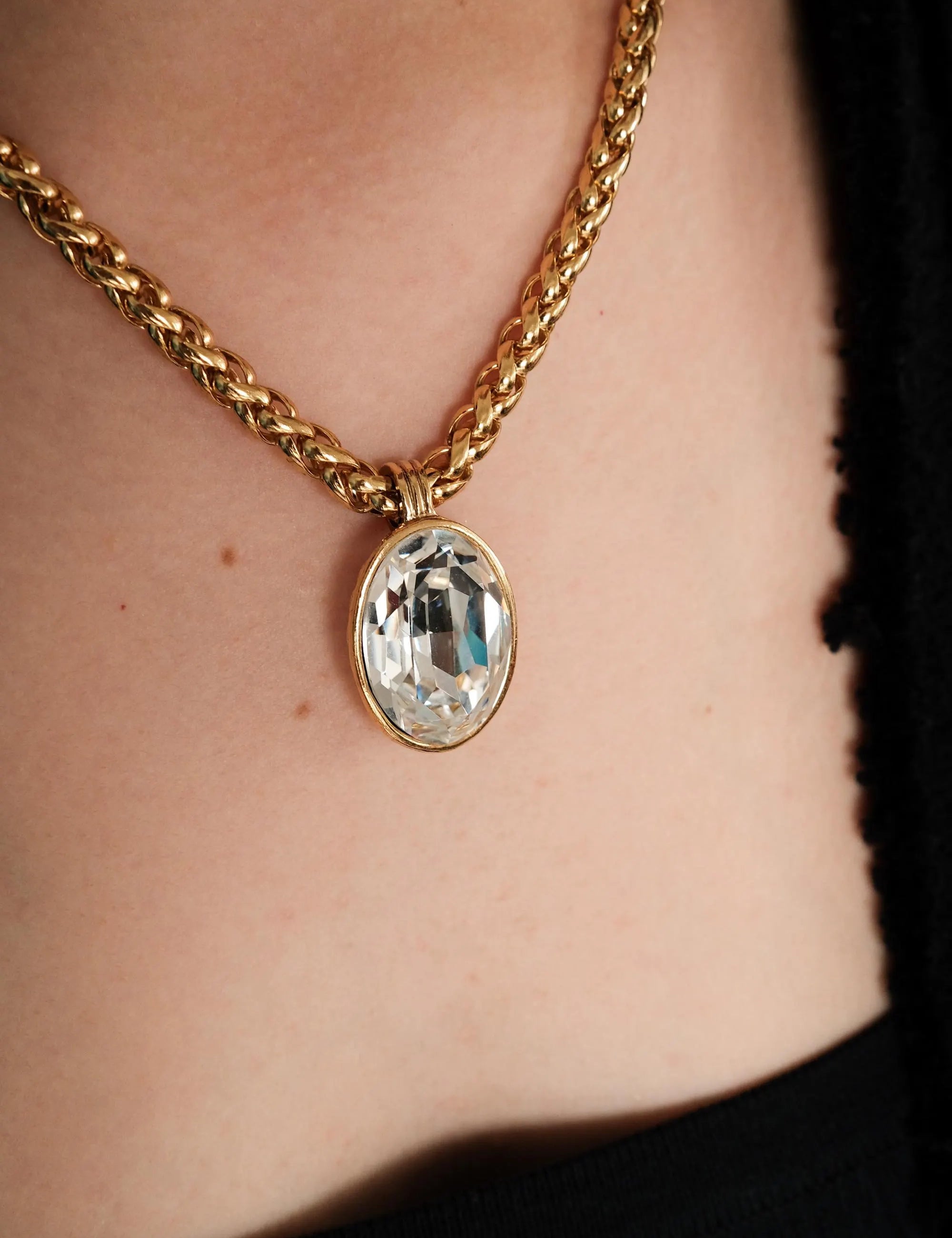 Vintage YSL Necklace, Yves Saint Laurent Necklace Vintage , Gift for her, Necklace Gold, Playful Necklace, Gift For Her, pendant necklace