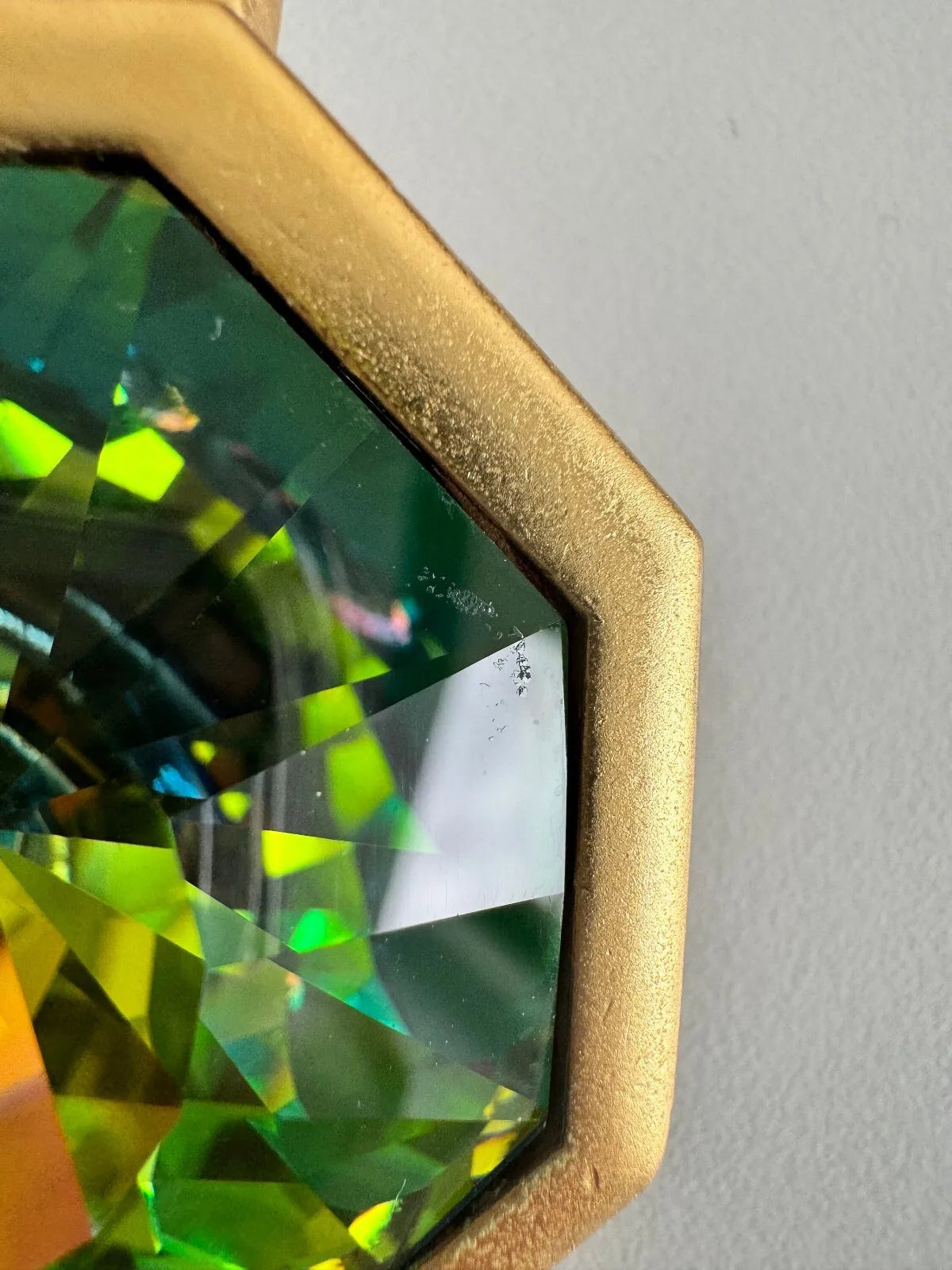 Vintage YSL necklace , 1980s Yves Saint Laurent limited edition watermelon crystal Choker Numbered , extremely rare , gift for her, hexagon