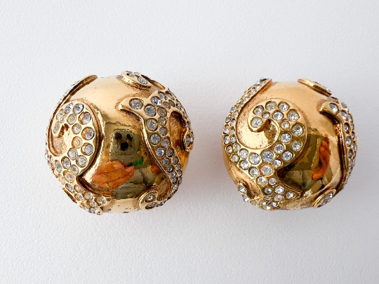 Vintage round Yves Saint Laurent earrings