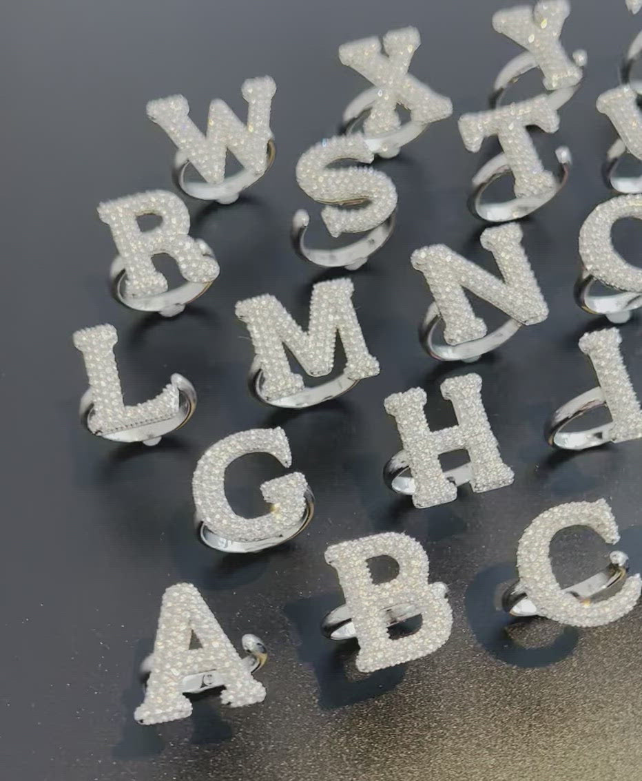 Alphabet Ring  Collection incredible sparkle .