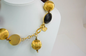 YSL Yves Saint Laurent Rive Gauche Vintage Massive Charm Necklace Made in France