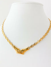 【SOLD OUT】Givenchy Paris Vintage Gold Tone Logo Choker Necklace