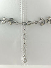 Christian Dior Germany Vintage Choker Necklace Silver Tone Crystal Rhinestone