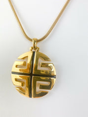 【SOLD OUT】Givenchy Paris New York Vintage Gold Tone Logo Necklace