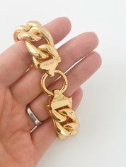 【SOLD OUT】Celine Vintage Gold Tone Phoebe Philo Chain Bracelet Made in Italy