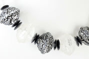 Jean Louis Scherrer Paris Elegant Necklace Clear And Black Vintage