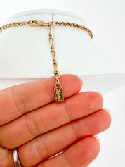 【SOLD OUT】YSL Yves Saint Laurent Vintage Gold Tone Heart Necklace Amber Cabochon