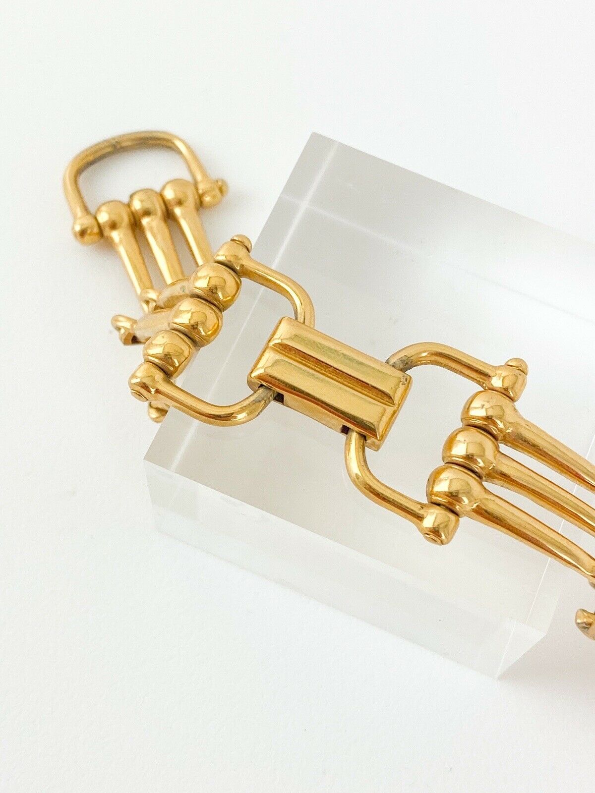 Celine Paris Gold Tone Bracelet Made in Italy Stylish