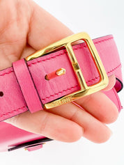 【SOLD OUT】CELINE Leather Shoulder Bag Crossbody Bag Pink Made in Italy Vintage