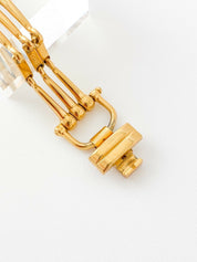 Celine Paris Gold Tone Bracelet Made in Italy Stylish