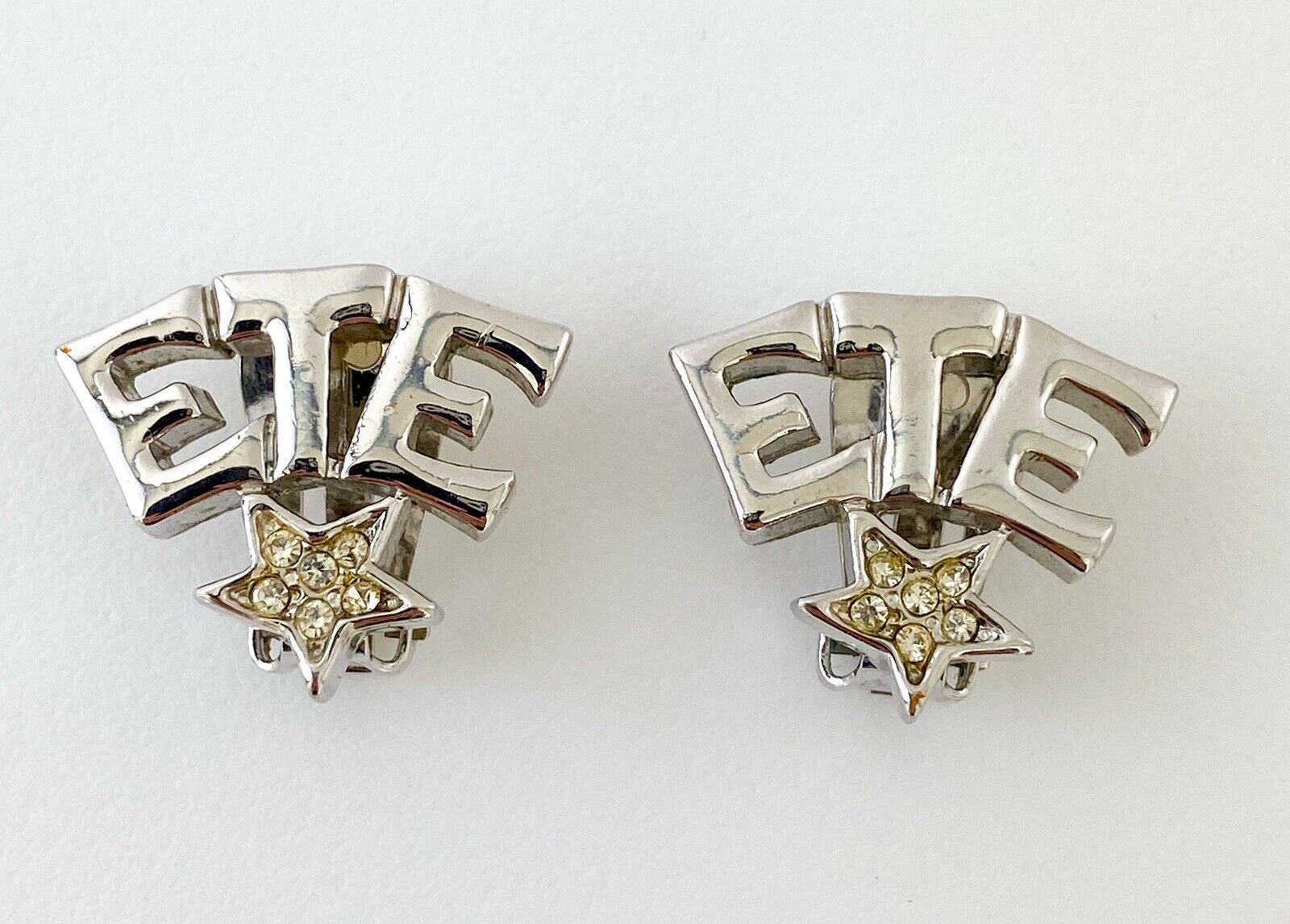vintage Yves Saint Laurent ETE earrings 