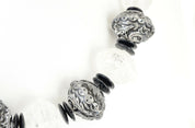 Jean Louis Scherrer Paris Elegant Necklace Clear And Black Vintage
