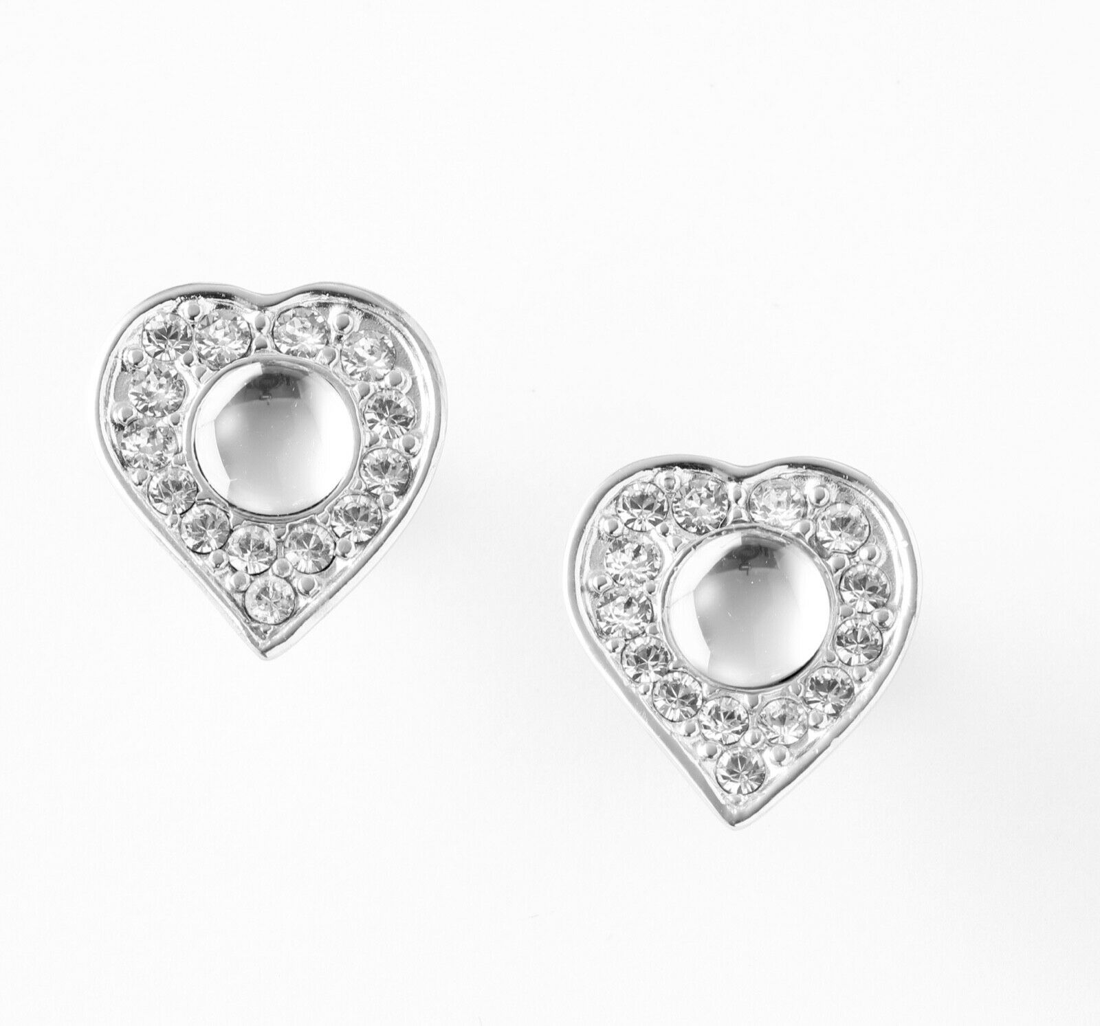 Cabochon Heart earrings 925 