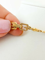 【SOLD OUT】Givenchy Paris Vintage Gold Tone Logo Choker Necklace
