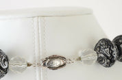 Jean Louis Scherrer Paris Elegant Necklace Clear And Black Vintage