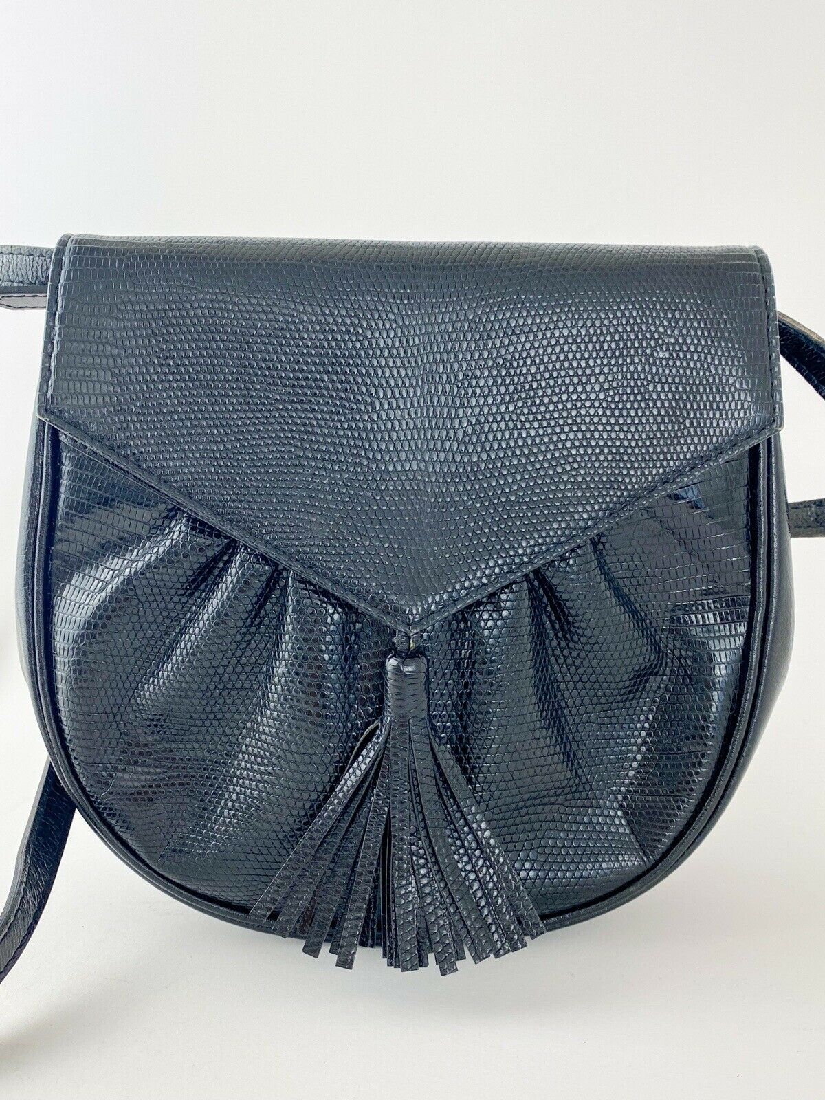 Vintage Yves Saint Laurent lizard shoulder bag 