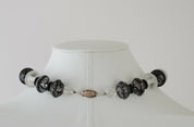 Jean Louis Scherrer Paris Elegant Necklace Clear And Black Vintage