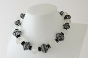 Jean Louis Scherrer Paris Elegant Necklace Clear And Black Vintage