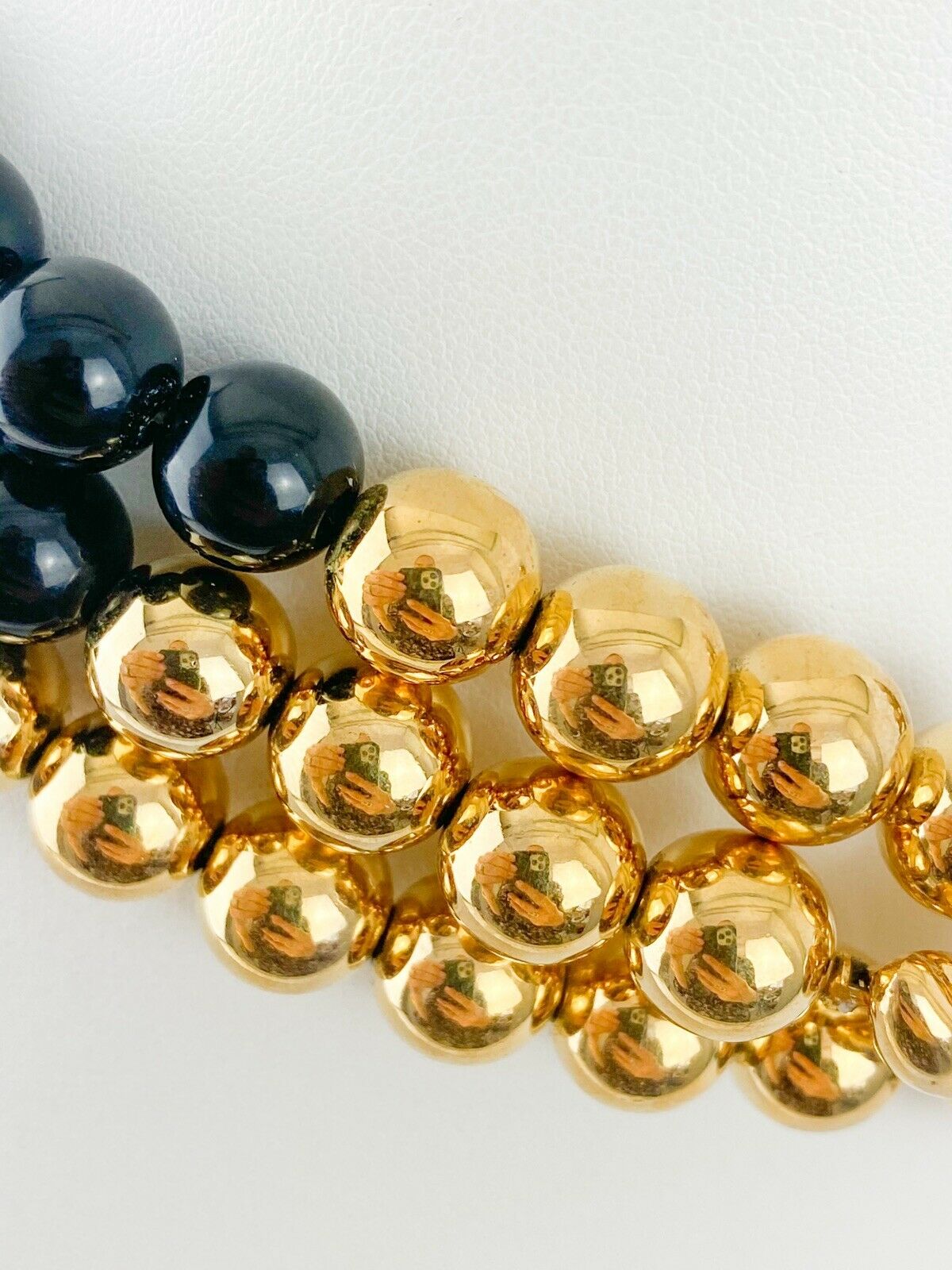 【SOLD OUT】Bijoux Givenchy Paris New York Vintage Multi-strand Beaded Necklace Black