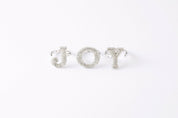 Alphabet Ring Initial  Q Swarovski Crystals Free Size Sterling Silver 925 Rhodium Plated