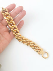 【SOLD OUT】Celine Vintage Gold Tone Phoebe Philo Chain Bracelet Made in Italy