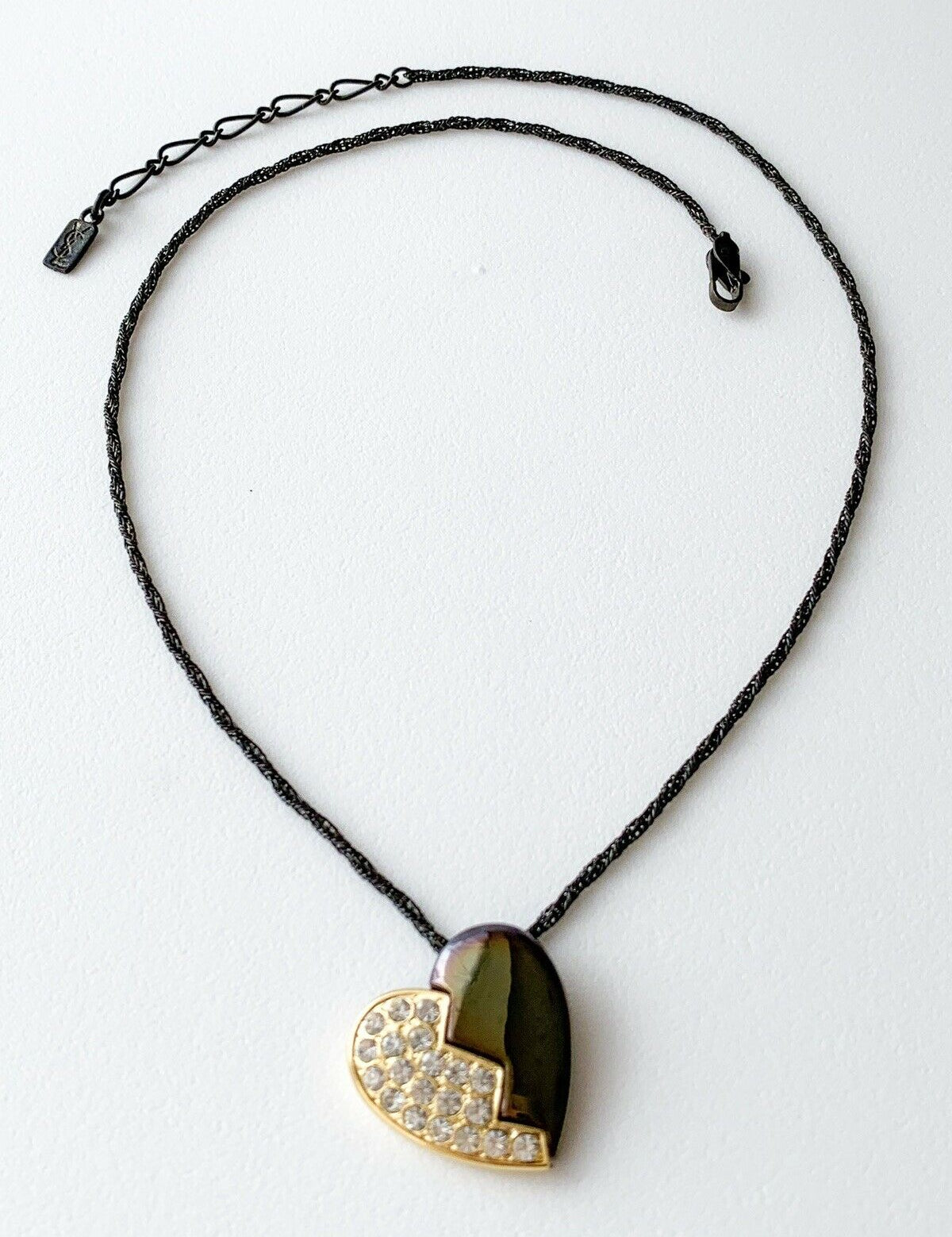 Vintage Broken heart Yves Saint Laurent necklace 