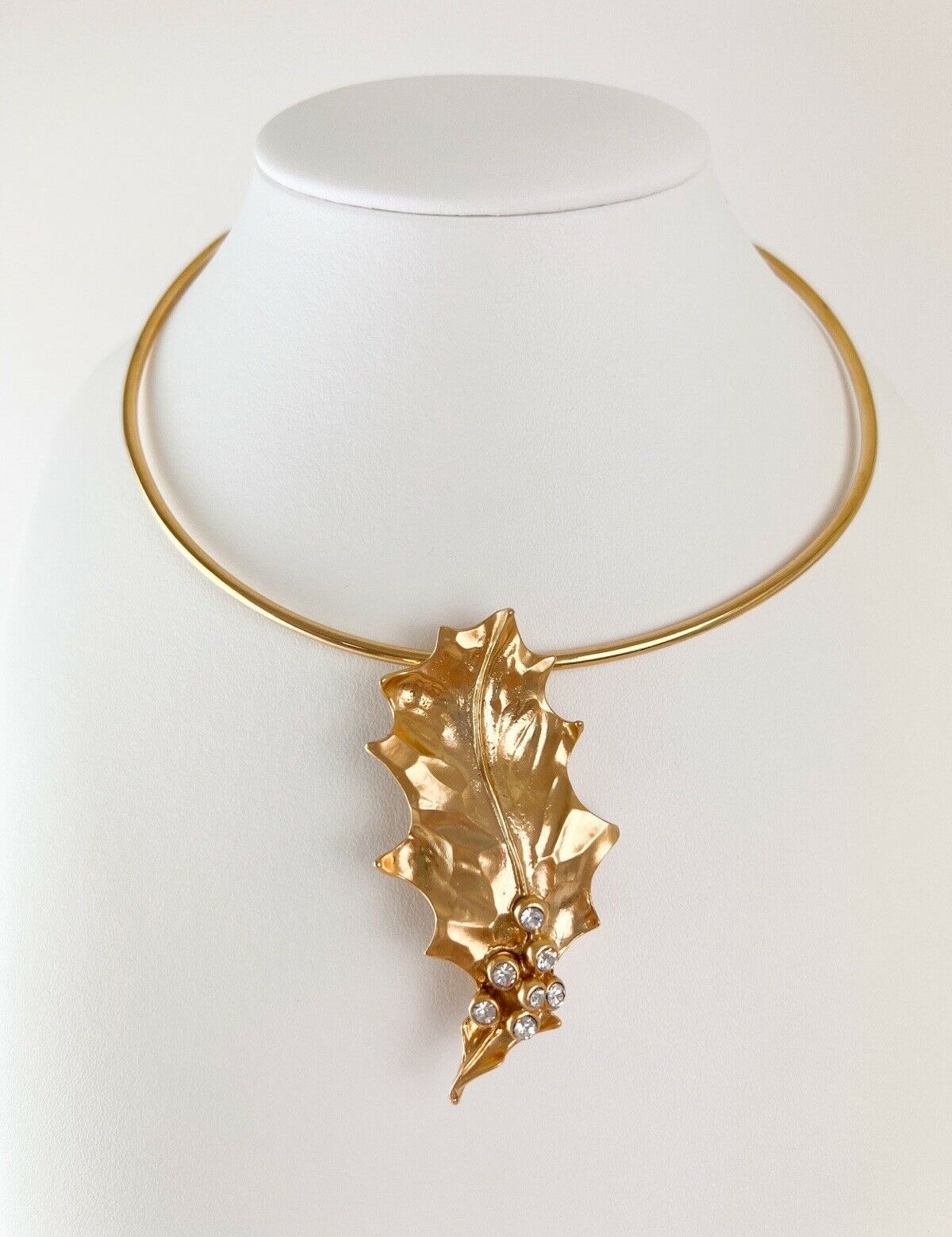 Vintage YSL Yves Saint Laurent Leaf pin Brooch 