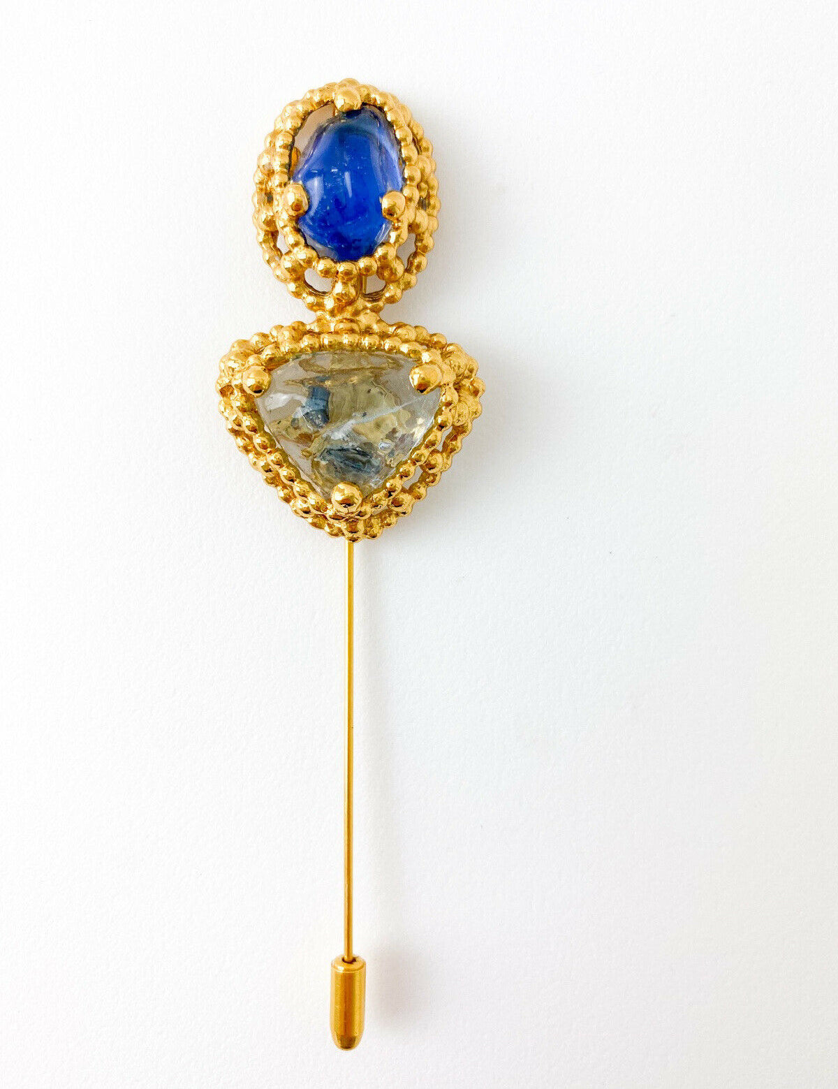 vintage made in France poured Glass Yves Saint Laurent pin brooch 