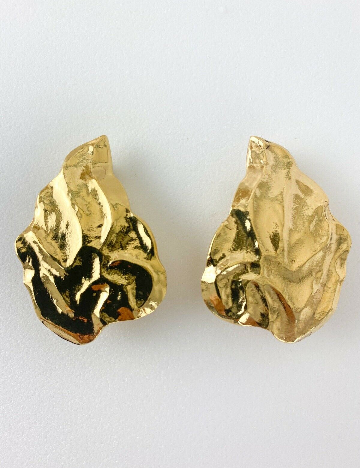 vintage Yves Saint Laurent leaf earrings 