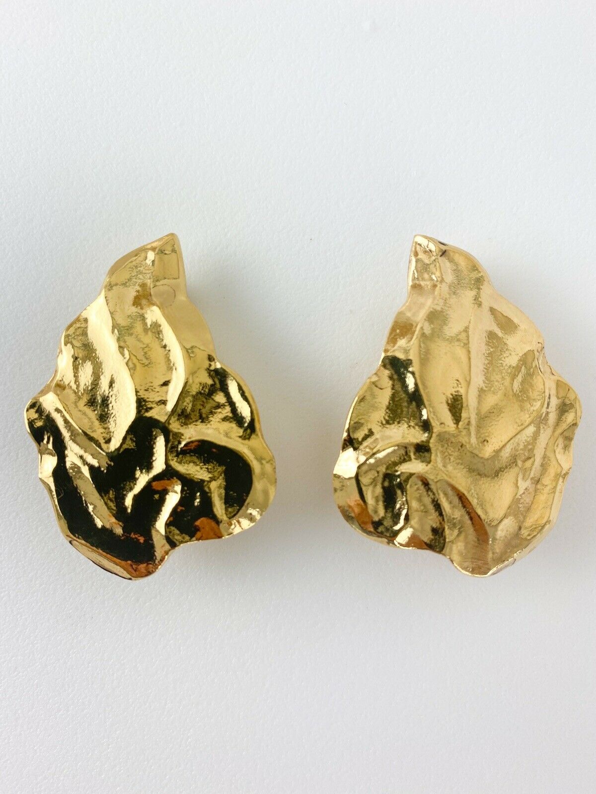 vintage Yves Saint Laurent leaf earrings 
