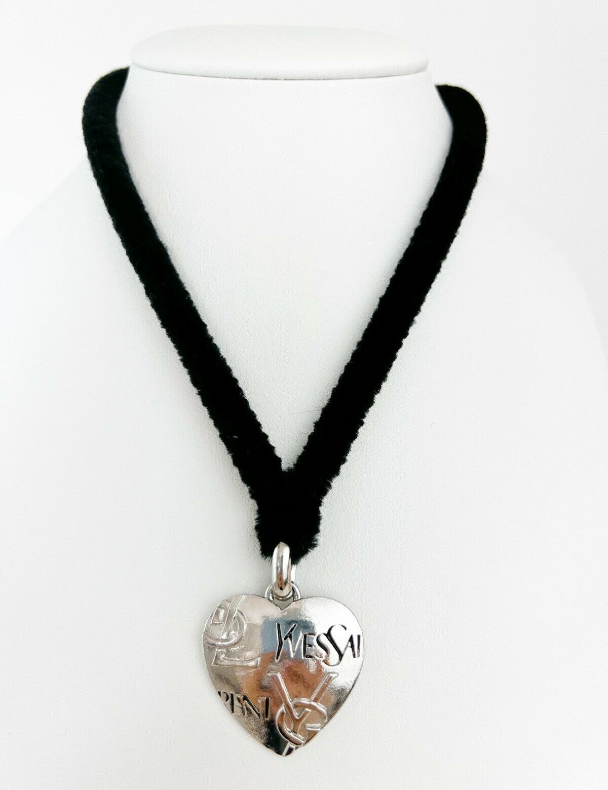 Vintage Yves Saint Laurent heart Necklace 