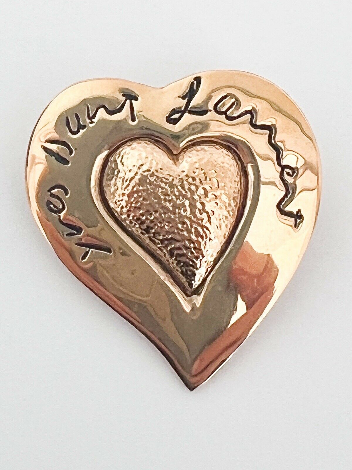 vintage Yves Saint Laurent heart brooch pin 