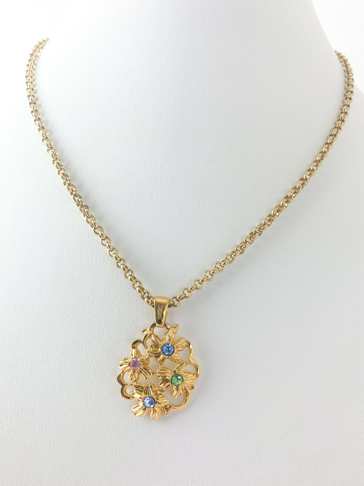 vintage Yves Saint Laurent flower  necklace