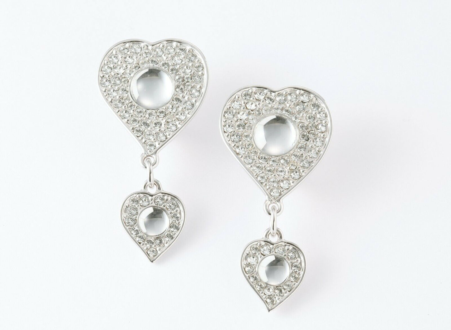  Large Cabochon Heart earrings 925 