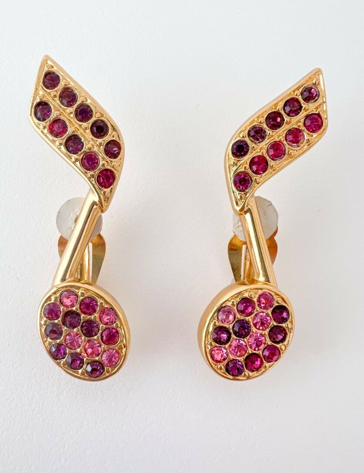 vintage Yves Saint Laurent music note earrings 
