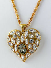 Vintage Yves Saint Laurent heart necklace 