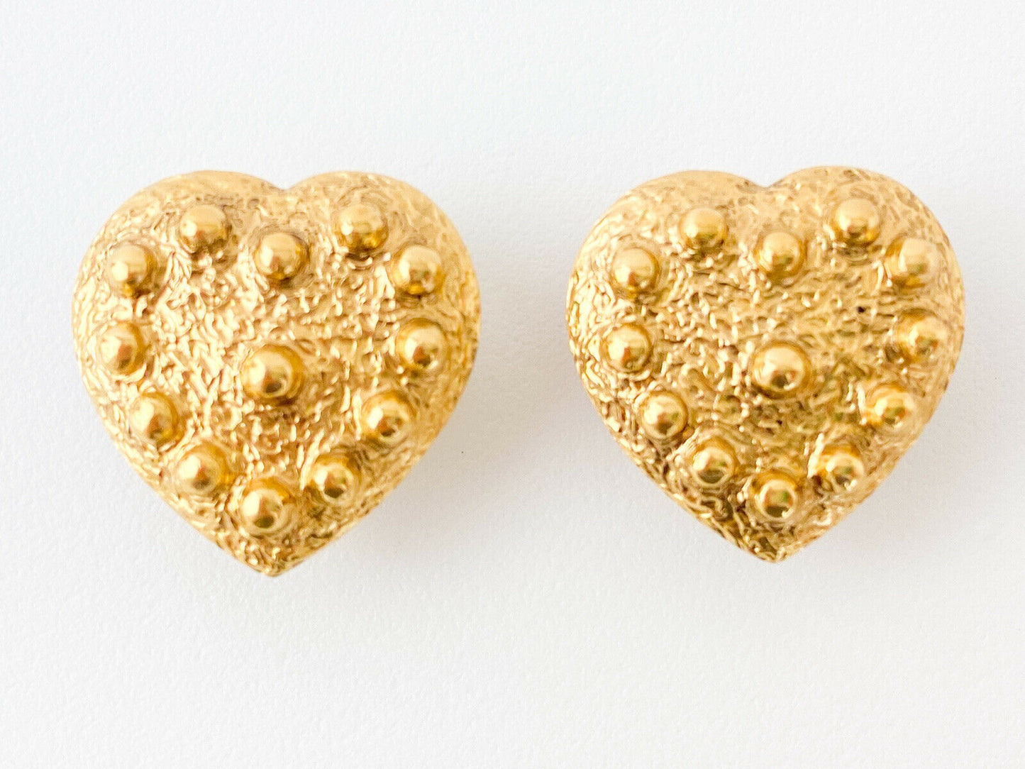 vintage Yves Saint Laurent heart earrings