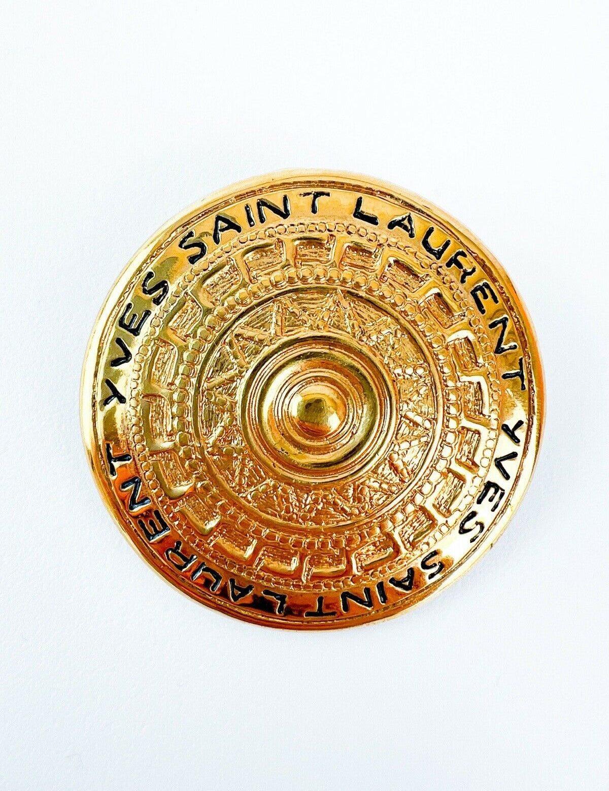 vintage Yves Saint Laurent medallion brooch