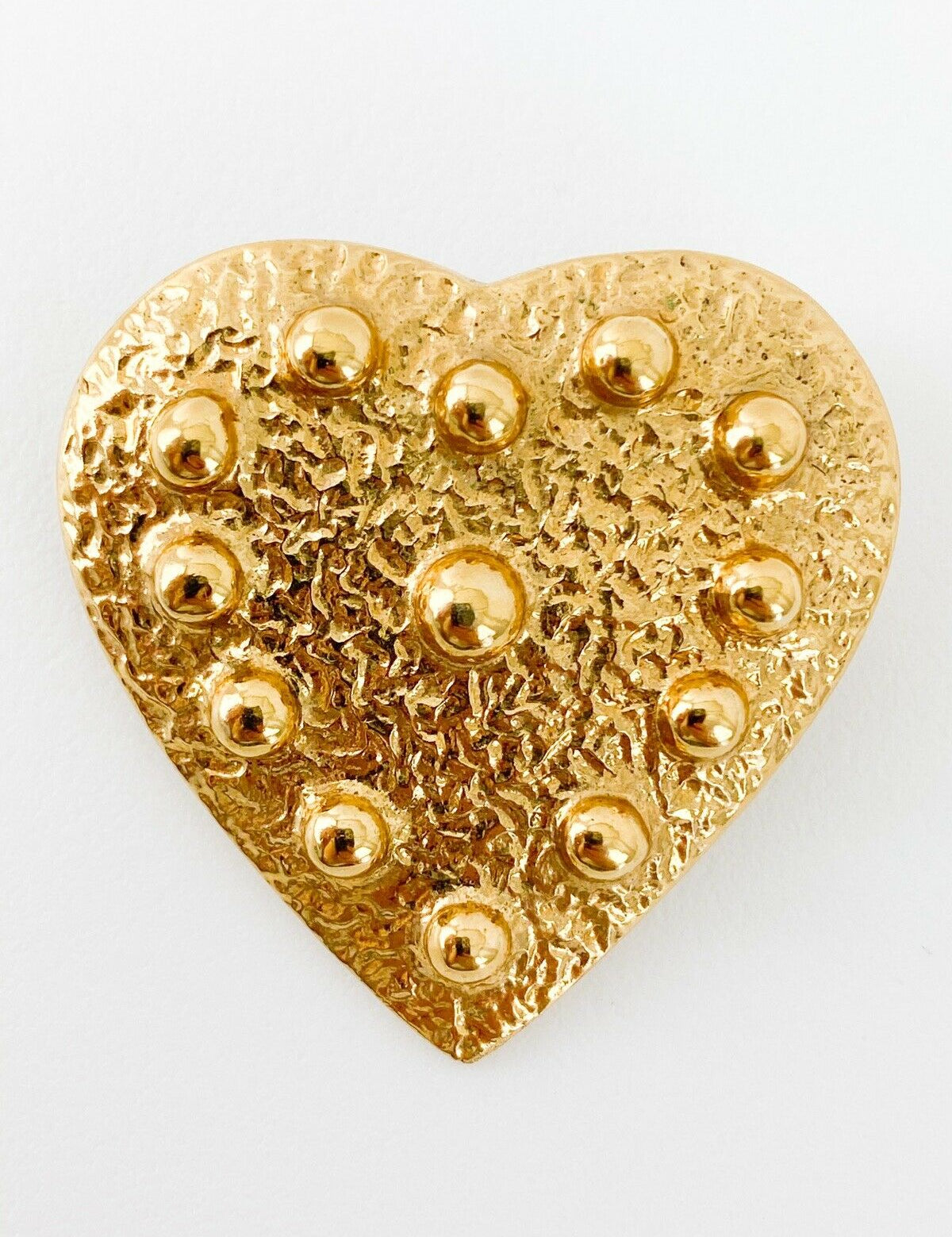Vintage Yves Saint Laurent heart pin brooch pendant 