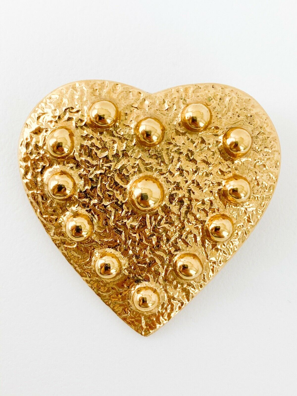 Vintage Yves Saint Laurent heart pin brooch pendant 