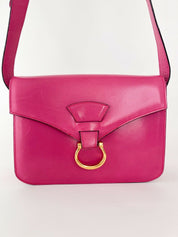 【SOLD OUT】CELINE Leather Shoulder Bag Crossbody Bag Pink Made in Italy Vintage