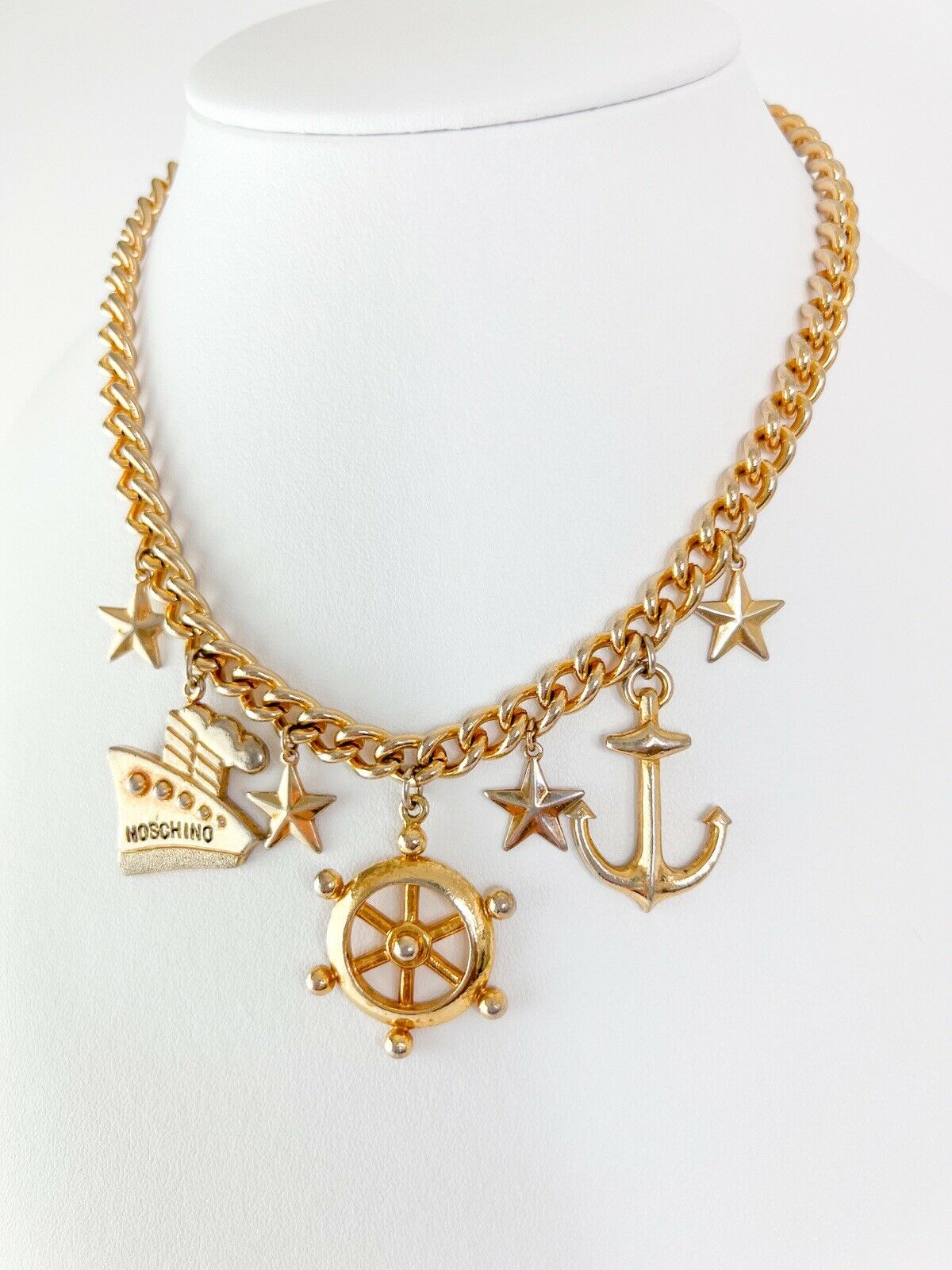 Moschino Charm Necklace Gold