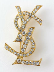 Vintage Yves Saint Laurent logo YSL pin Brooch