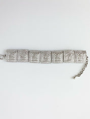 Karl Lagerfeld Vintage Silver Tone Bracelet Postcard KL logo